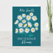 Thanks for Helping Me Bloom Editable Card | White  カード (正面)