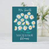 Thanks for Helping Me Bloom Editable Card | White  サンキューカード (スタンド正面)