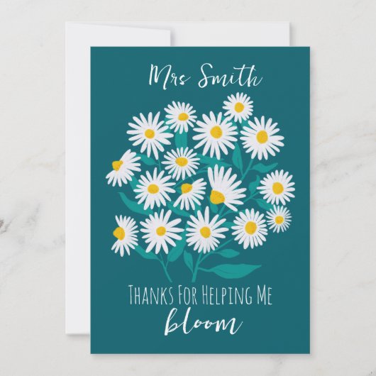 Thanks for Helping Me Bloom Editable Card | White  招待状 (正面)