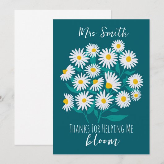 Thanks for Helping Me Bloom Editable Card | White  招待状 (正面/裏面)