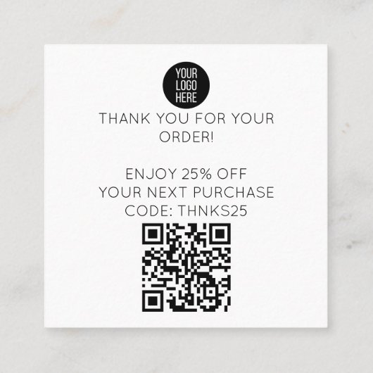 Thanks For Helping Me Grow Card – Discount スクエア名刺 (裏面)