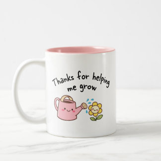Thanks for helping me grow - Mothers Day Gift  ツートーンマグカップ