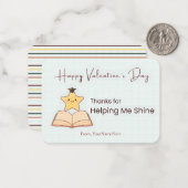 Thanks for Helping Me Shine Teacher Card ノートカード (正面/裏面インサイチュ)