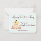 Thanks for Helping Me Shine Teacher Card ノートカード (正面)