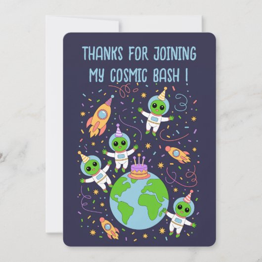Thanks for Joining My Cosmic Birthday Bash – Space シーズンカード (正面)