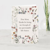 Thanks for Loving Me Anyway Mother's Day カード (正面)