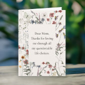 Thanks for Loving Me Anyway Mother's Day カード