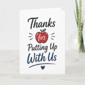 Thanks for Putting Up With Us カード (正面)