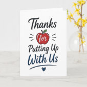 Thanks for Putting Up With Us カード (黄色い花)