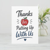 Thanks for Putting Up With Us カード (スタンド正面)