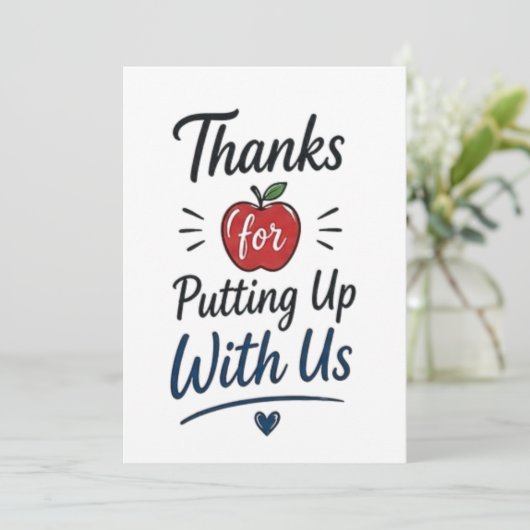 Thanks for Putting Up With Us カード (スタンド正面)