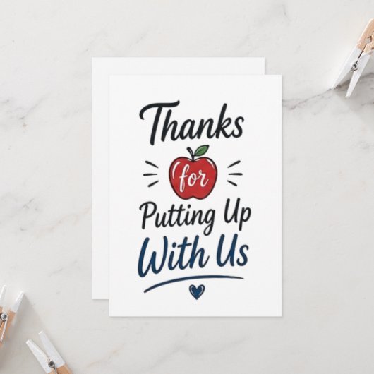 Thanks for Putting Up With Us カード (正面/裏面インサイチュ)