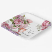 Thanks for Sipping & Celebrating floral ペーパープレート (傾斜あり)