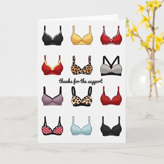 Thanks For The Support Bra Card カード (黄色い花)