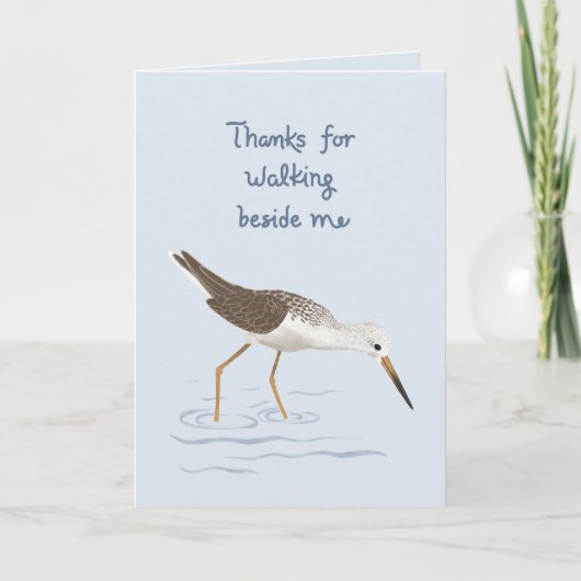 Thanks for Wading Beside Me Sandpiper Father’s Day カード (正面)