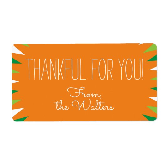 Thanks for You カスタム ラベル (正面)