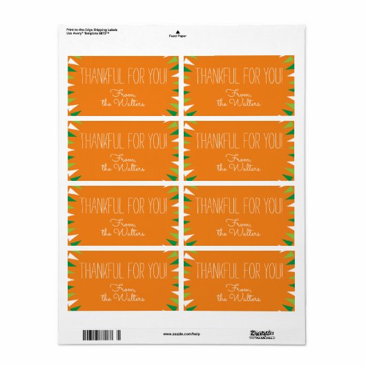 Thanks for You カスタム ラベル (フルシート)