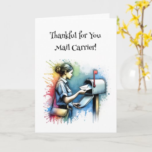 Thanks for You Mail Carrier カード (黄色い花)