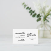 Thanks for Your Order | Monochrome Modern Logo 名刺 (スタンド正面)