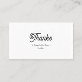 Thanks for Your Order | Monochrome Modern Logo 名刺 (裏面)