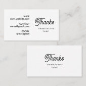 Thanks for Your Order | Monochrome Modern Logo 名刺 (正面/裏面)