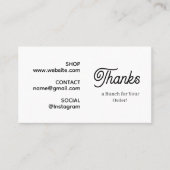 Thanks for Your Order | Monochrome Modern Logo 名刺 (正面)
