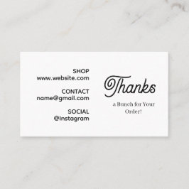 Thanks for Your Order | Monochrome Modern Logo 名刺