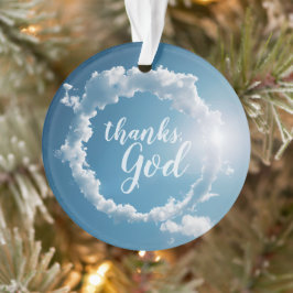 Thanks, God Clouds Photography 青空 オーナメント