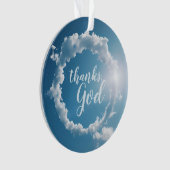 Thanks, God Clouds Photography 青空  オーナメント (正面)