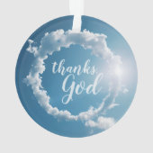 Thanks, God Clouds Photography 青空  オーナメント (裏面)