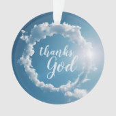 Thanks, God Clouds Photography 青空  オーナメント (正面)