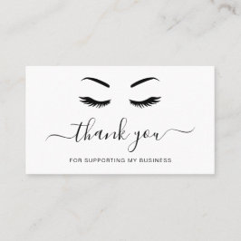 Thanks Lashesミニマリスト白黒インサート 名刺