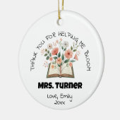 Thank's Me救済開花先生感謝 セラミックオーナメント (左)