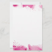 THANKS NOTE modern lettered dark pink watercolor 便箋 (裏面)