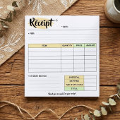 Thanks Order Receipt Form | Small Business Invoice ノートパッド