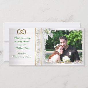 Thank's Photo 結婚 Card サンキューカード