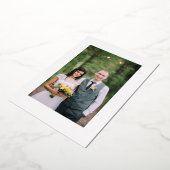 Thanks Wedding Rose Gold Heart Whimsical Script 箔招待状 (回転した状態)