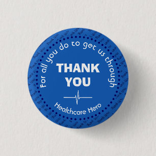 THANKS YOU Healthcare Heroカスタマイズ可能なNHS BLUE 缶バッジ