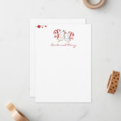 Thanks You Note Card Love Birds & Flopers ノートカード (正面/裏面インサイチュ)