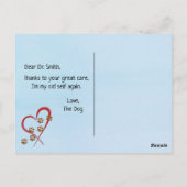 Thanks You to Veterinarian   ポストカード (裏面)