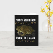 Thanks Your Honor I Won't Do-it Again Frog English カード (黄色い花)