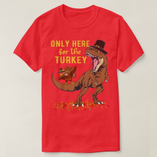 Thanksaurus Give Thanks Turkey Re Dinosaur Thanksg Tシャツ (デザイン正面)
