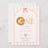 ThanksGivingかわいこちゃんパイオレンジジンガム1st誕生日 招待状 (正面)
