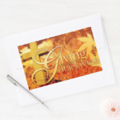 Thanksgivingステッ与えカー感謝してい/s Our Savior 長方形シール (封筒)