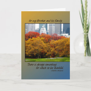 Thanksgivingセントラルパークfor Brother & his Family シーズンカード