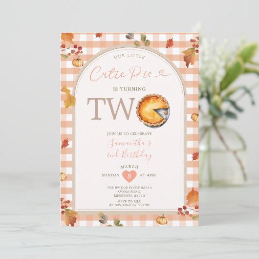 ThanksGiving秋のかわいこちゃんパイギンガム2回目の誕生日 招待状 (スタンド正面)