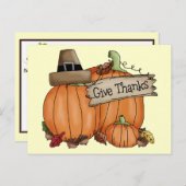 Thanksgiving シーズンポストカード (正面/裏面)