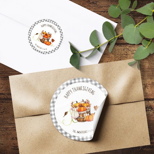 Thanksgiving ラウンドシール