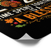 Thanksgiving 2025 Matching Family Tee Turkey Pumpk ポスター (角)