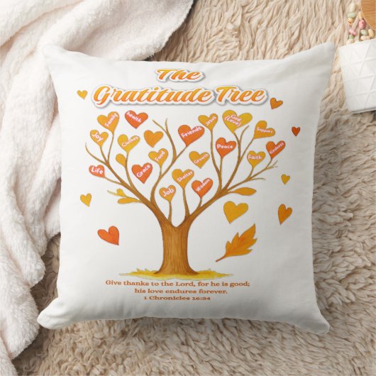 Thanksgiving 20" x 20" Throw Pillow クッション (ブランケット)